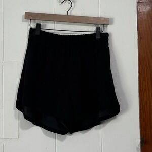 The Greii Women Black Athletic Shorts Elastic Waist Size Medium